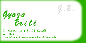 gyozo brill business card