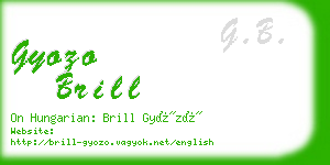 gyozo brill business card